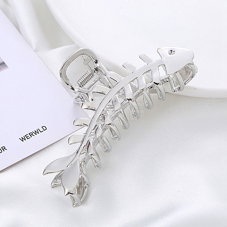 Fishbone Zinc Alloy Claw Hair Clips PW-WG608A4-02-1