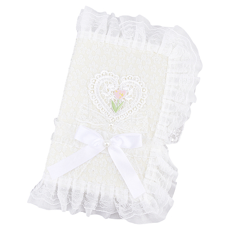 Polyester Lace Book Covers OFST-WH0002-59A-1