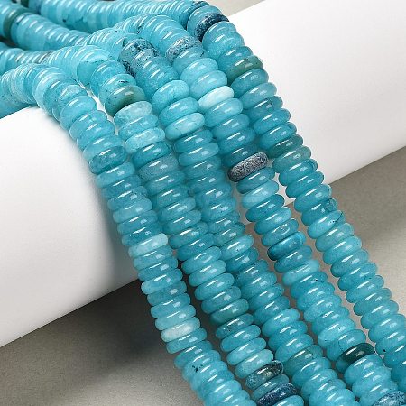 Natural White Jade Heishi Beads Strands G-K208-21-8mm-01-1