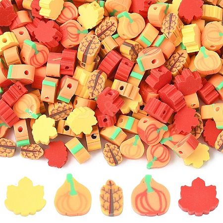 286Pcs Handmade Polymer Clay Beads CLAY-YW0002-58-1