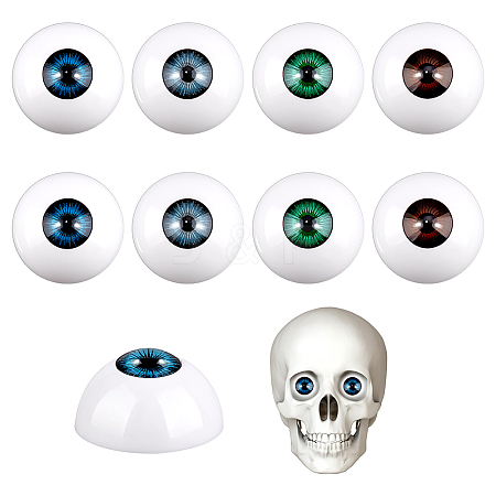 AHADERMAKER 8Pcs 4 Colors Acrylic Craft Eye DOLL-GA0001-17B-1