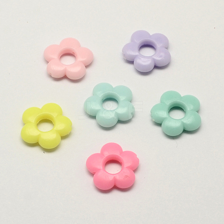 Opaque Acrylic Flower Bead Frames X-SACR-Q100-M054-1
