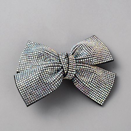 Bowknot Rhinestone Hair Barrettes PHAR-WH0011-13-1