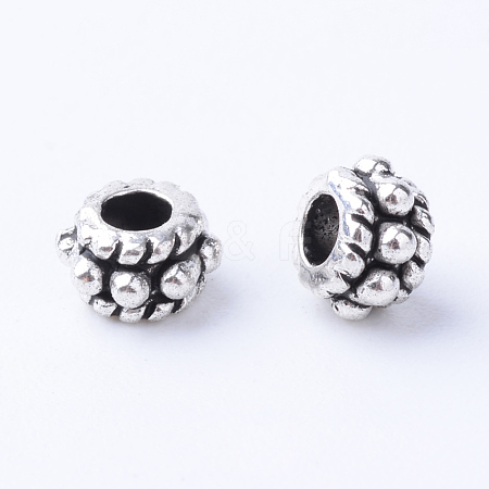 Tibetan Style Alloy Spacer Beads TIBE-Q063-27AS-NR-1