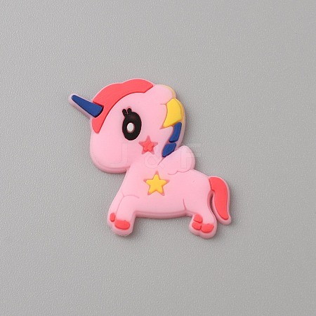 PVC Plastic Cabochons SIL-WH0019-16D-1