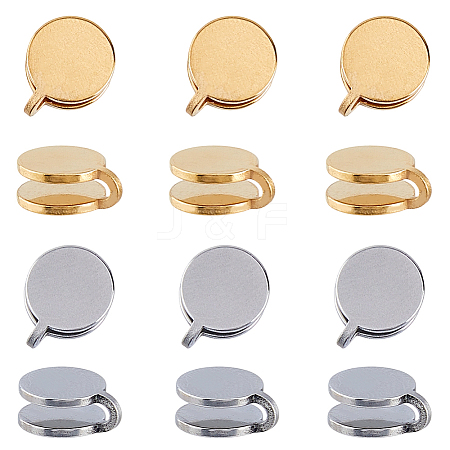 12Pcs 2 Colors 304 Stainless Steel Cuff Earrings EJEW-HS0001-40C-1