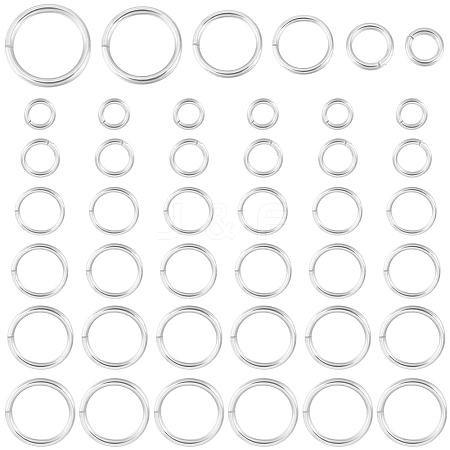 Beebeecraft 60Pcs 6 Styles 925 Sterling Silver Open Jump Rings STER-BBC0006-55-1