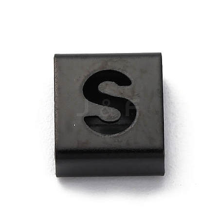 Ion Plating(IP) 304 Stainless Steel Square Slide Charms STAS-L132-10S-B-1