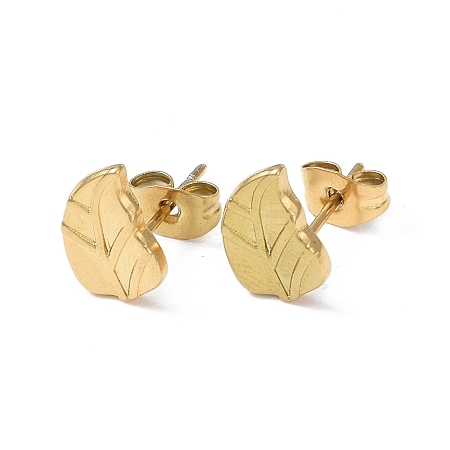 Ion Plating(IP) 304 Stainless Steel Stud Earring for Women X-EJEW-I285-23G-1