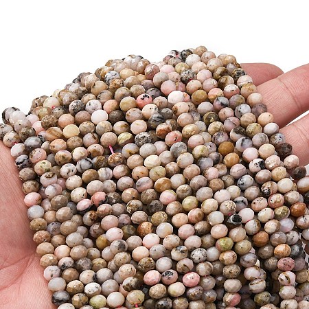 Natural Pink Opal Beads Strands G-RM2025-D11-F-1