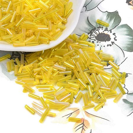 Glass Round Bugle Beads SEED-XCP0001-47C-1