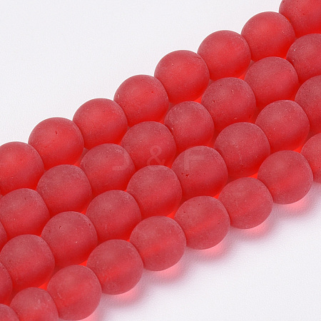 Transparent Glass Beads Strands GLAA-Q064-06-12mm-1