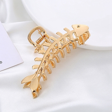 Fishbone Zinc Alloy Claw Hair Clips PW-WG608A4-01-1