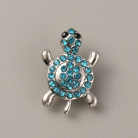 Alloy Rhinestone Snap Buttons LS-FIND-WH0111-246-1