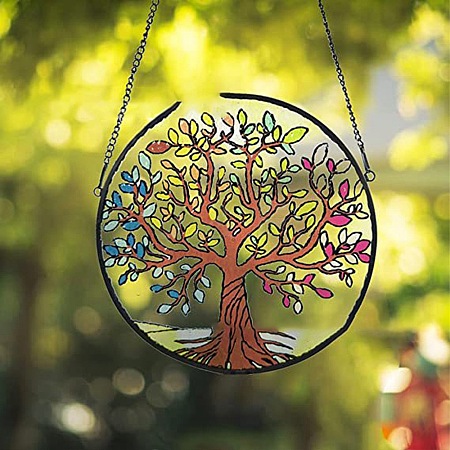 Acrylic Tree of Life Hanging Ornament TREE-PW0001-92D-1