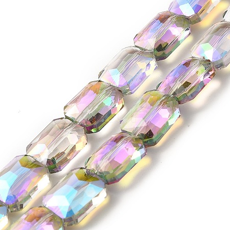 Transparent Electroplate Glass Beads Strands EGLA-E030-01L-01-1