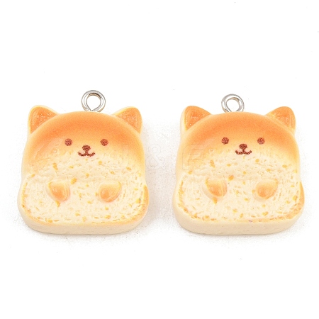 Opaque Resin Imitation Bread Pendants LS-RE-CBA1F11-03P-1