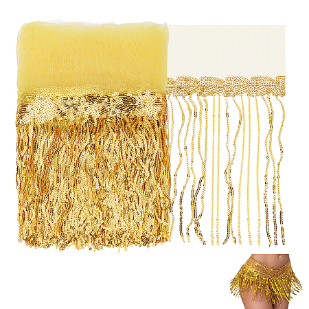 Polyester Fringe Lace Trim DIY-WH0671-008D-1