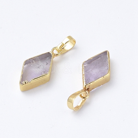 Natural Amethyst Pendants G-E564-05A-G-1