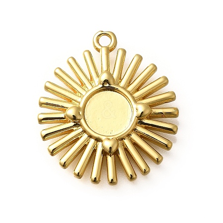 Brass Pendant Cabochon Settings KK-M313-19G-1