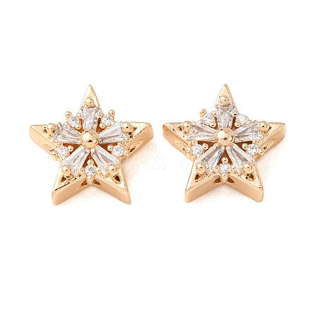 Brass Micro Pave Cubic Zirconia Beads CU-CBAEC99-31G-01-1