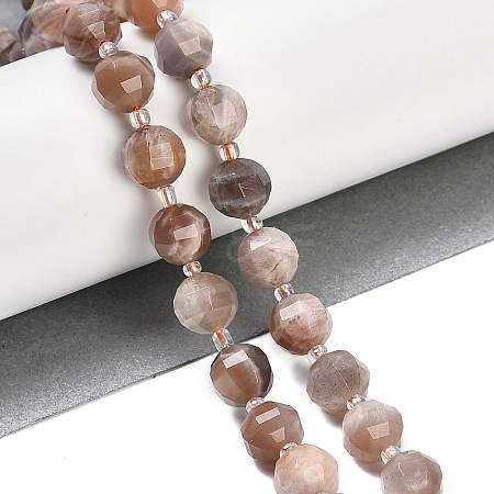 Natural Multi-Moonstone Beads Strands G-G182-B04-05-1