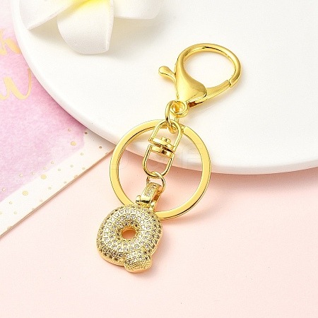 Brass Micro Pave Cubic Zirconia Keychain KEYC-YW00089-17-1