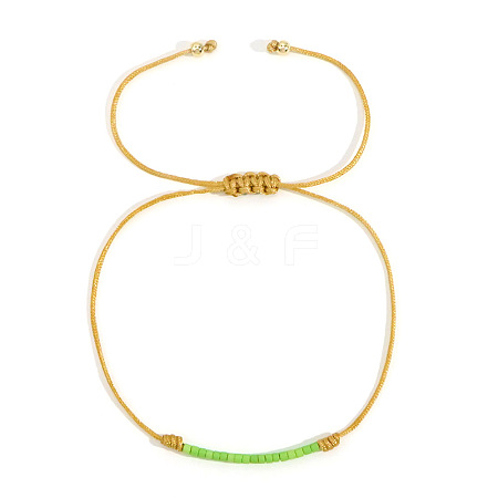 Handmade Glass Seed Beads Braided Bead Bracelets LE4581-10-1