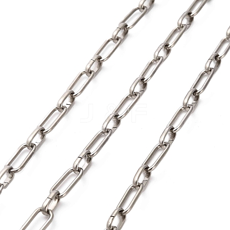 304 Stainless Steel Oval Link Chains CHS-A016-71P-A-1