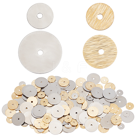 CREATCABIN 600Pcs 4 Style Brass & 316 Surgical Stainless Steel Spacer Beads STAS-CN0001-14-1