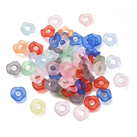 Frosted Transparent Acrylic European Beads AC-CBA9284-05-1