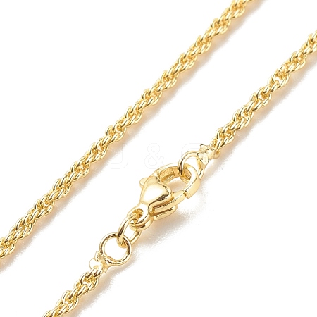 Brass Rope Chains Necklace for Women NJEW-P265-16G-1