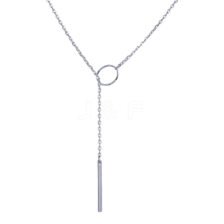 Alloy Ring & Stick Lariat Necklaces for Women WG56D22-02-1