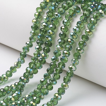 Electroplate Transparent Glass Beads Strands EGLA-A034-T3mm-S10-1