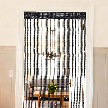 Polyester & Plastic Pearl Door String Curtain AJEW-WH20128-053A-1