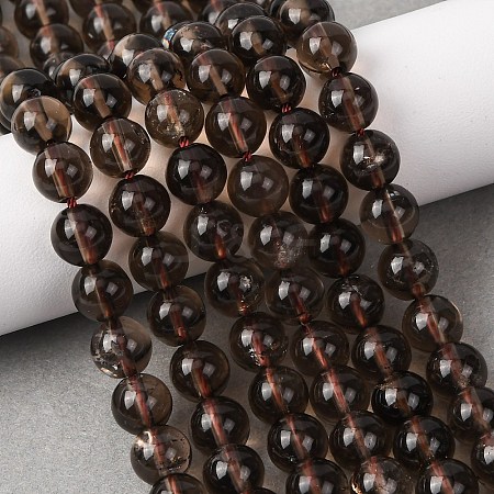Natural Smoky Quartz Bead Strands G-G735-28-8mm-1