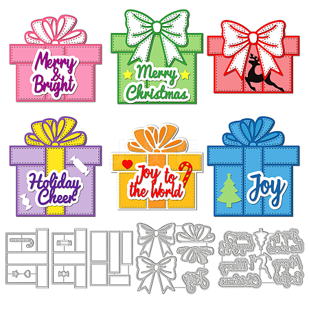 Christmas Theme Carbon Steel Cutting Dies Stencils DIY-WH0309-1215-1