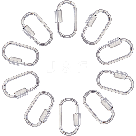 10Pcs Alloy Screw Carabiner Lock Charms FIND-DC0008-32P-1