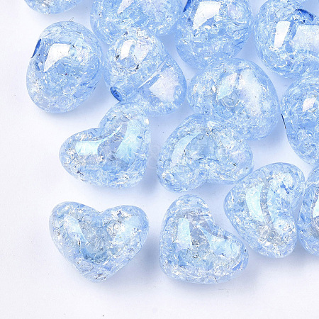 Transparent Crackle Acrylic Beads TACR-S148-04C-1