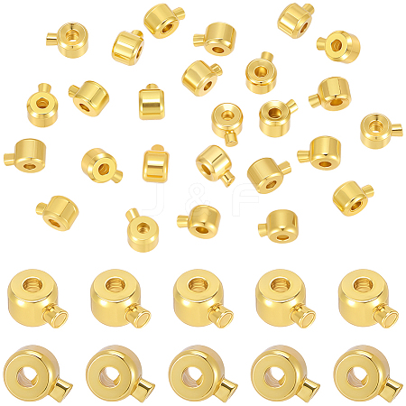 80Pcs Brass Crimp Beads KK-BBC0025-89G-1