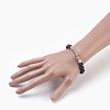 Natural Lava Rock Beads Stretch Bracelets BJEW-JB03900-5