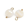 Natural Shell Disc Pendants X1-STAS-D378-31G-2