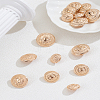 16Pcs 4 Styles Alloy Buttons BUTT-LP0001-32-1