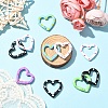10Pcs Spray Painted Alloy Spring Gate Rings FIND-YW0008-92-4