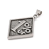 304 Stainless Steel Big Pendants STAS-S122-05AS-2