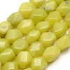 Natural Lemon Jade Polygon Beads Strands G-P063-85-1