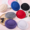 8Pcs 8 Colors Fabric Pillbox Stewardess Fascinator Hat Base for Millinery AJEW-GF0010-95-7