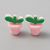Leaf Pot Food Grade Eco-Friendly Silicone Beads SIL-WH0014-18J-1