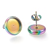 Ion Plating(IP) 304 Stainless Steel Stud Earring Settings STAS-I162-02D-M-2