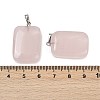 Natural Rose Quartz Pendants G-C184-02-3